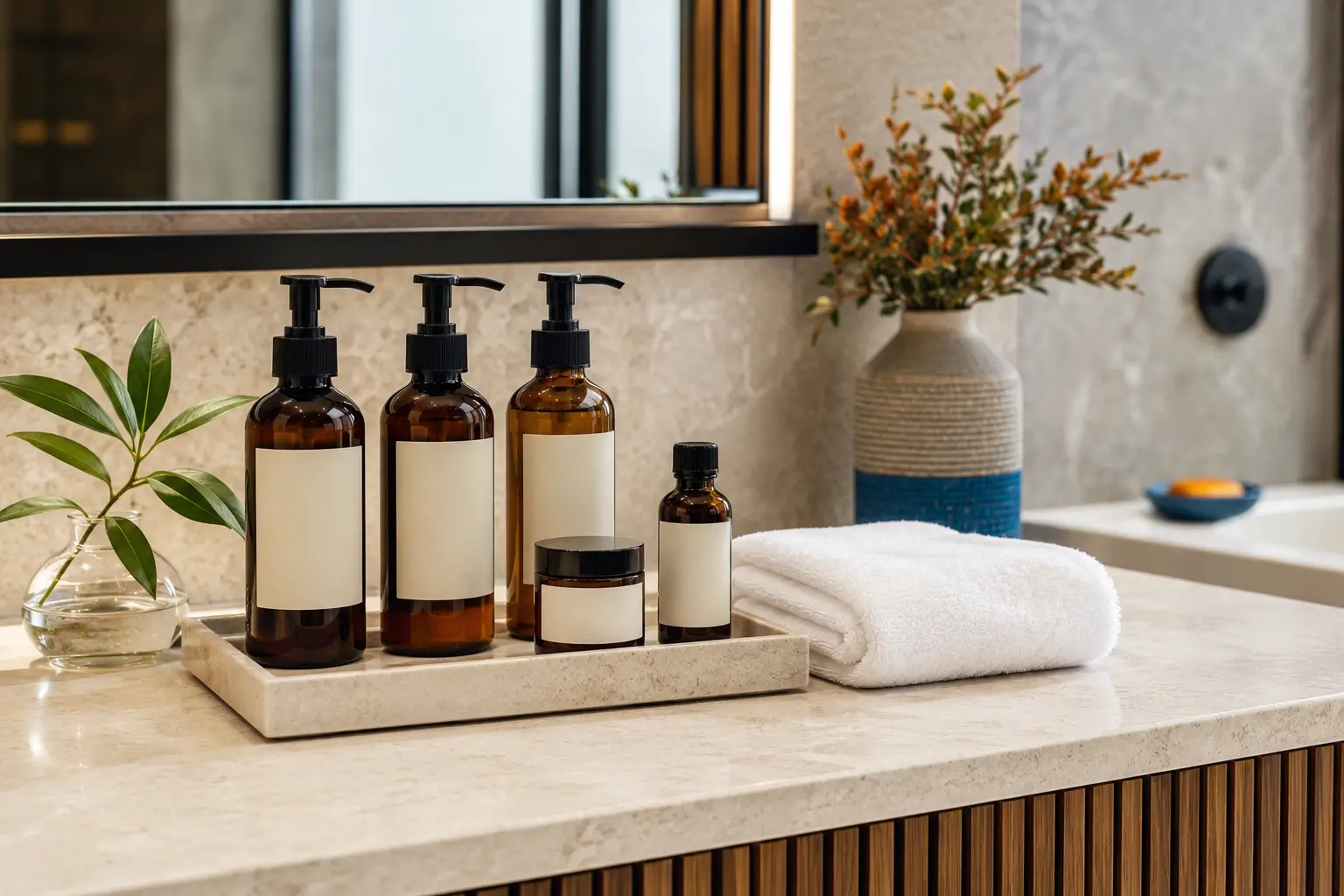 Shampoo shown within the guest amenities system